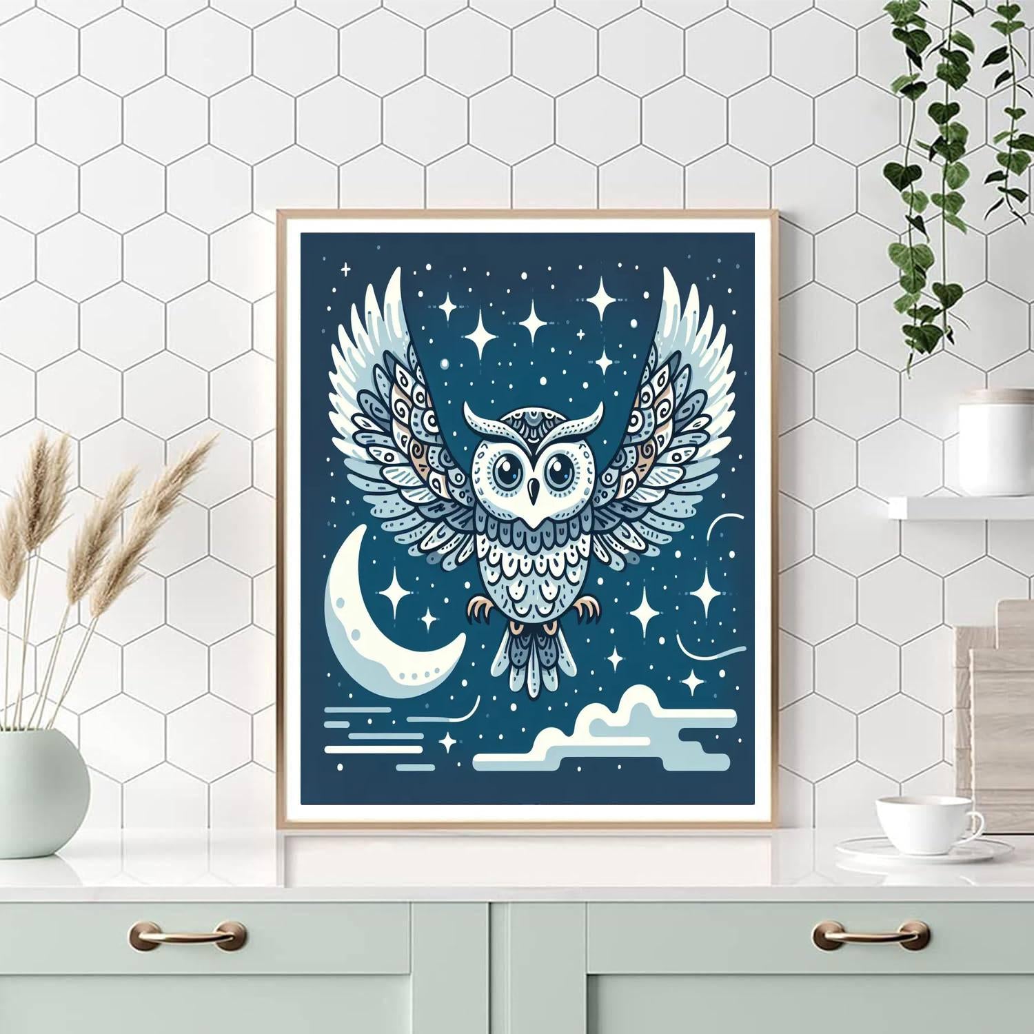 Starlight Owl Adventure Paint By Numbers
