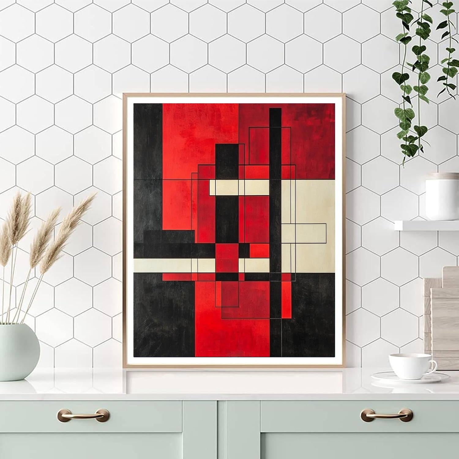 Kazimir Malevich Inspired Dynamic Balance  Paint By Numbers