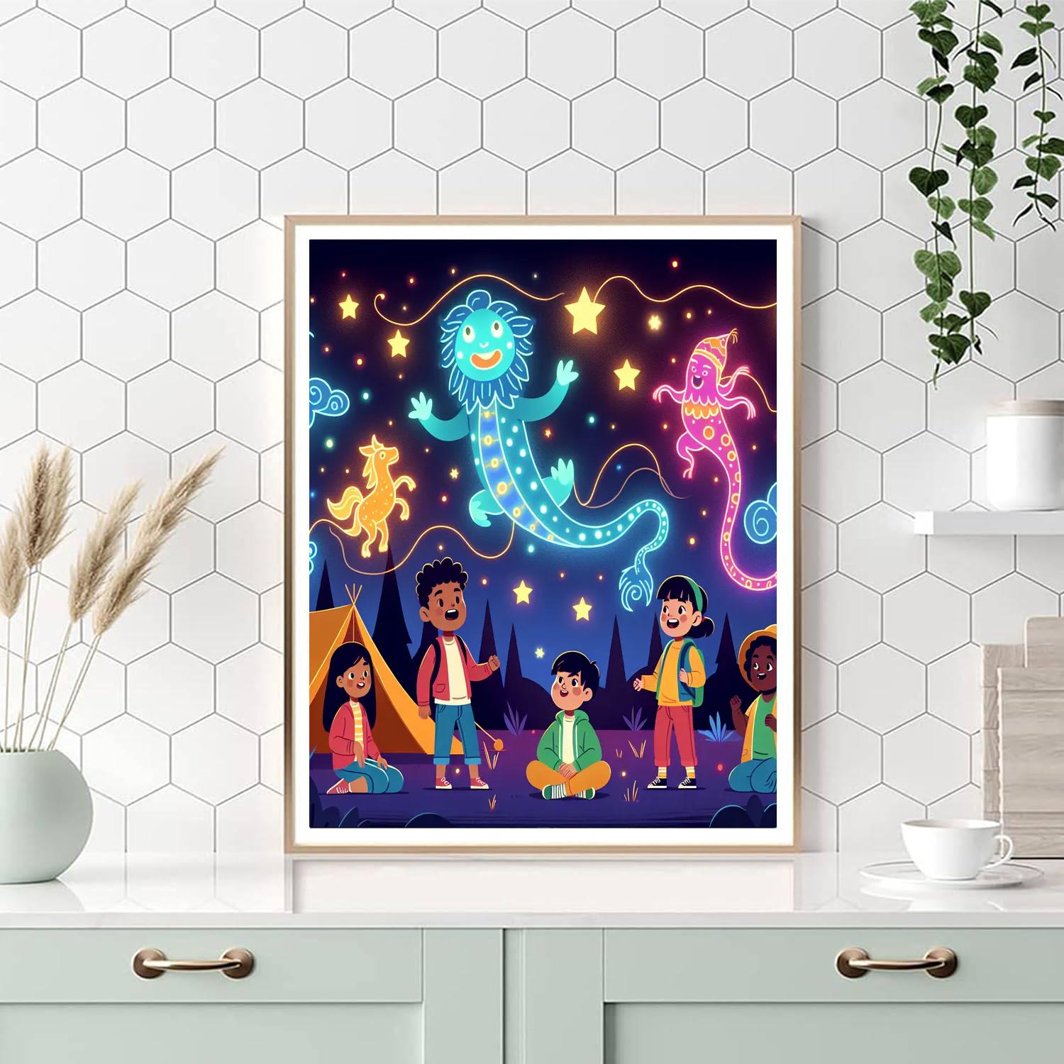 Celestial Creatures Camp Number Painting