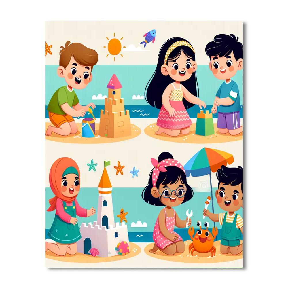 Breezy Beach Adventure Painting By Numbers Kit