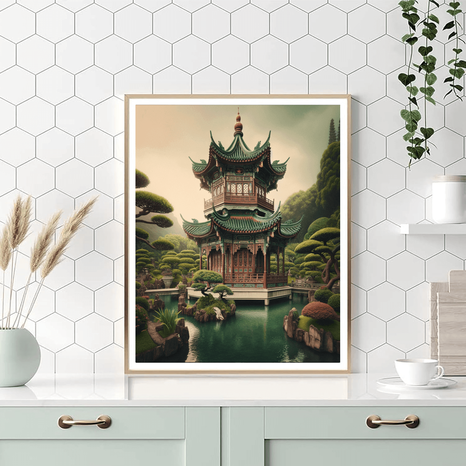 Ornate Asian Tranquility Paint By Color