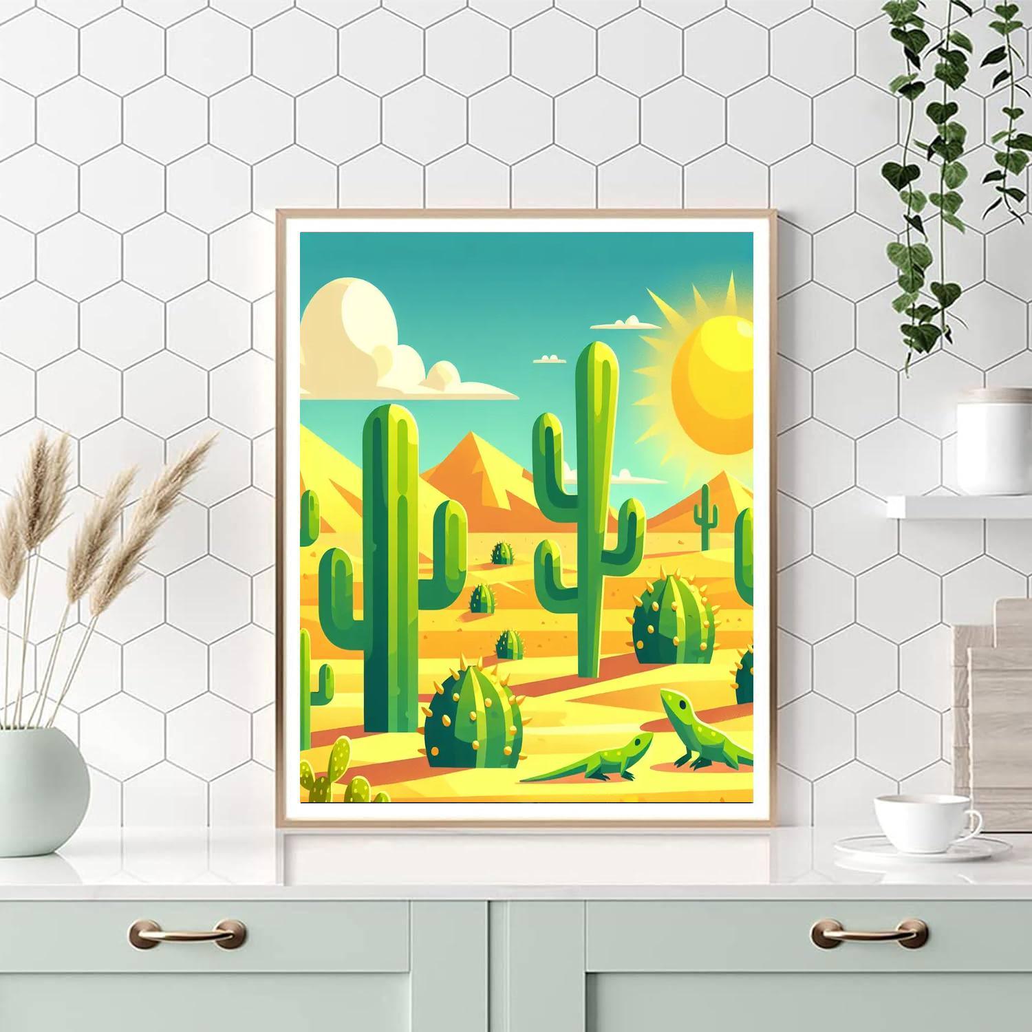 Cactus Kingdom Paint By Numbers Art
