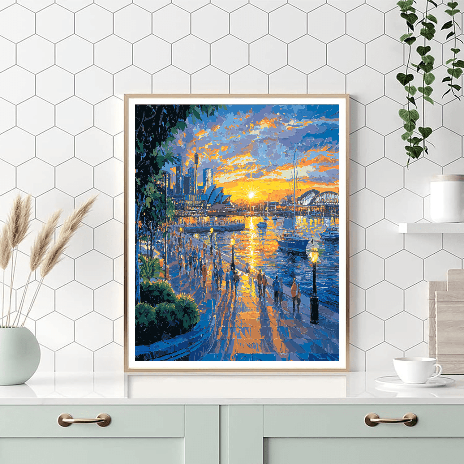 Darling Harbour - Sydney, Australia Numbered Painting Kits