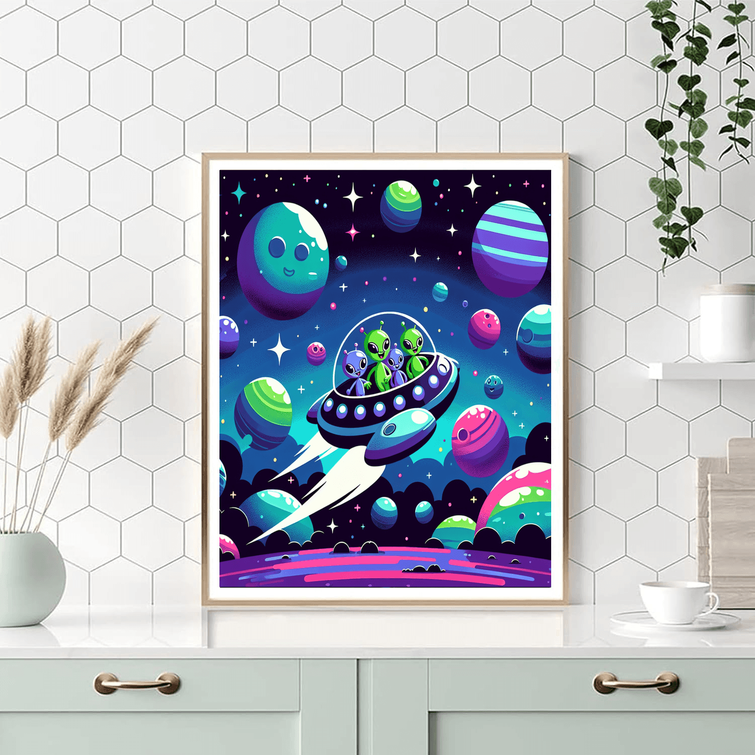 Charming Space Odyssey Painting Number Kit