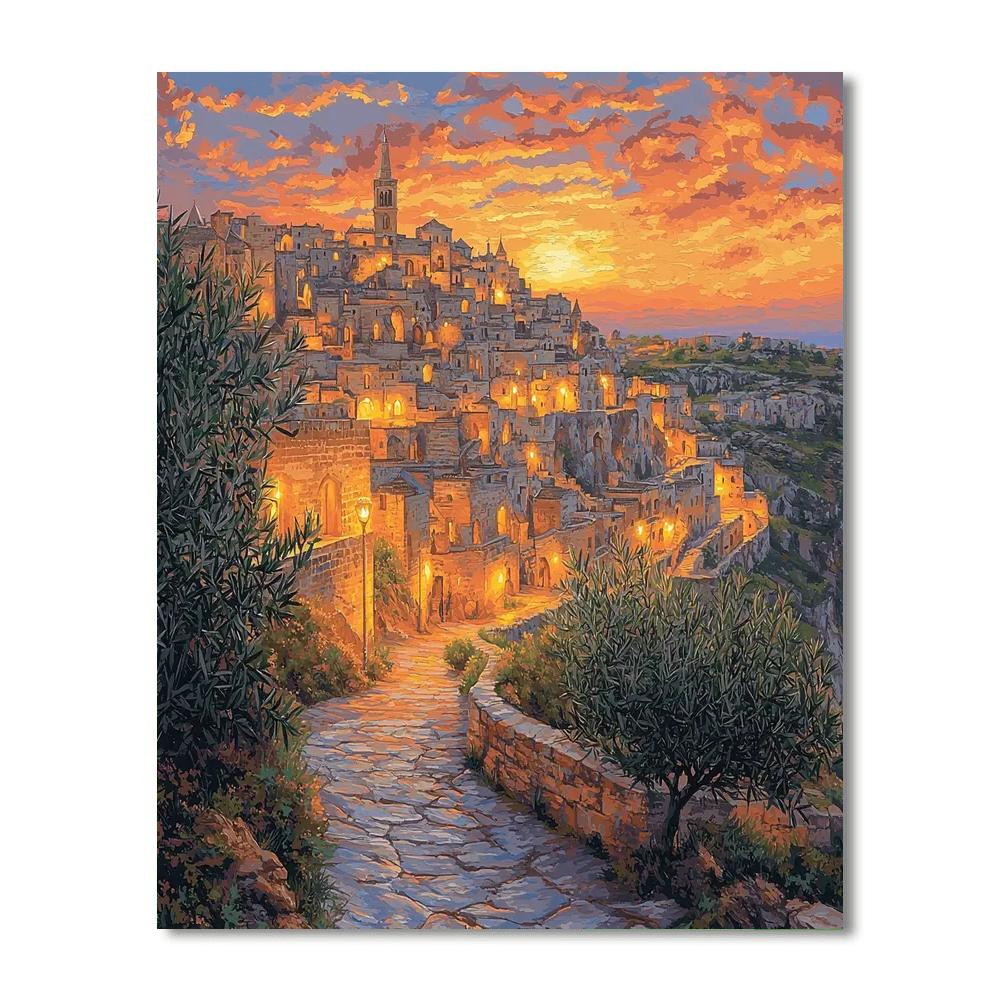 The Sassi Of Matera Numbered Painting Kits