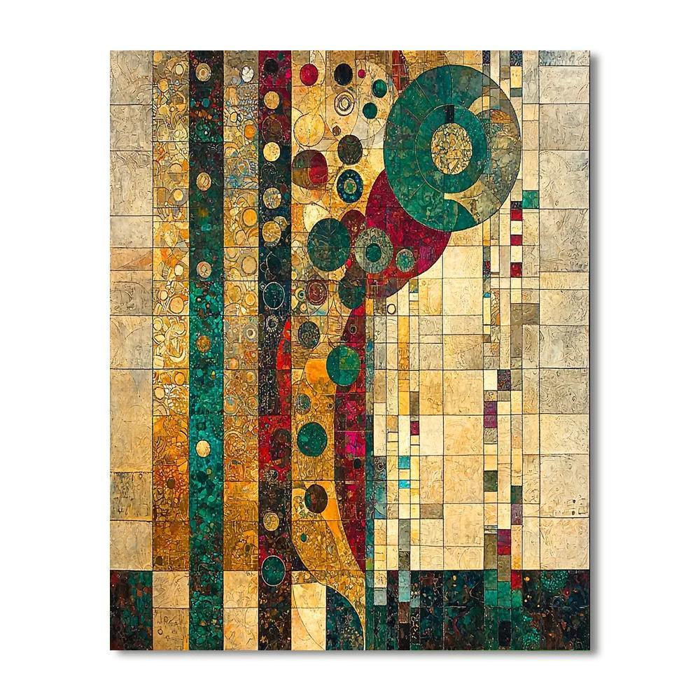 Gustav Klimt Inspired Harmony In Abstraction  DIY Paint By Numbers