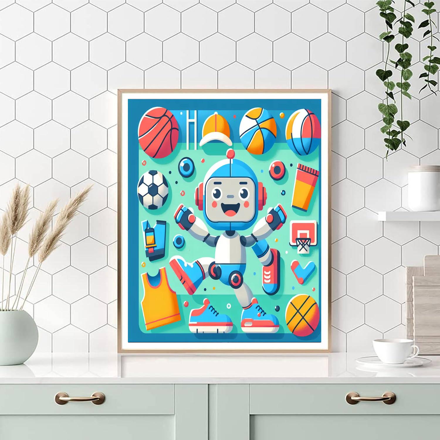 Sporty Robot Paint By Numbers Kits