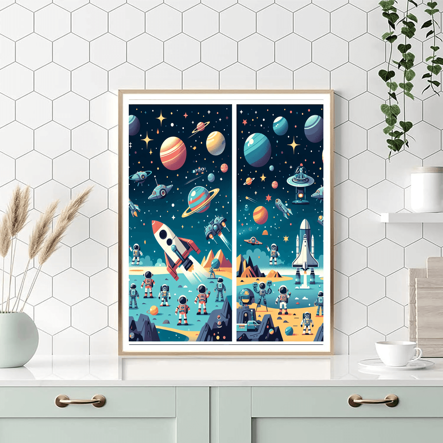 Space Voyage Expedition Paint By Numbers Art
