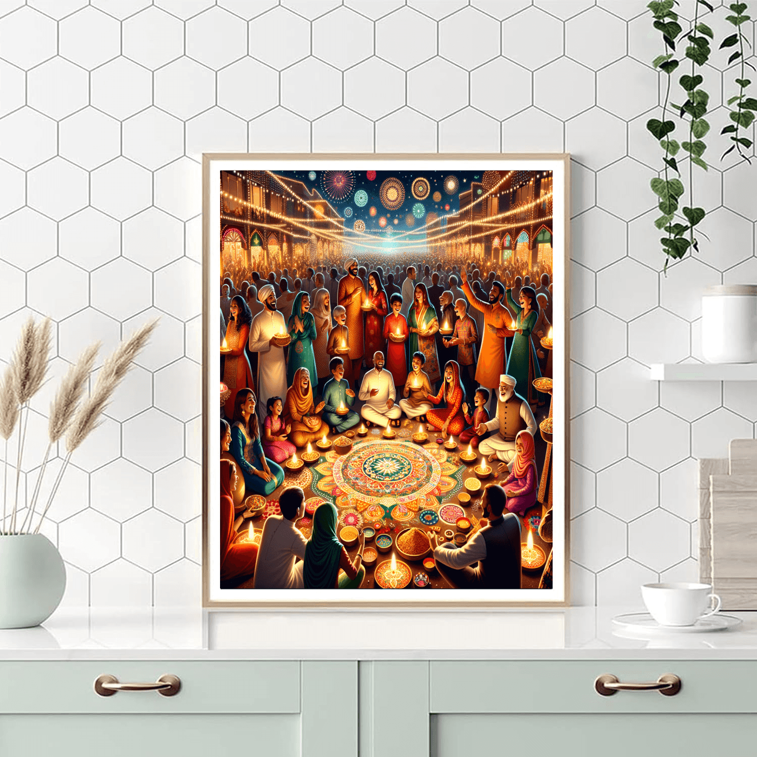 Diwali Festival Painting Number Kit