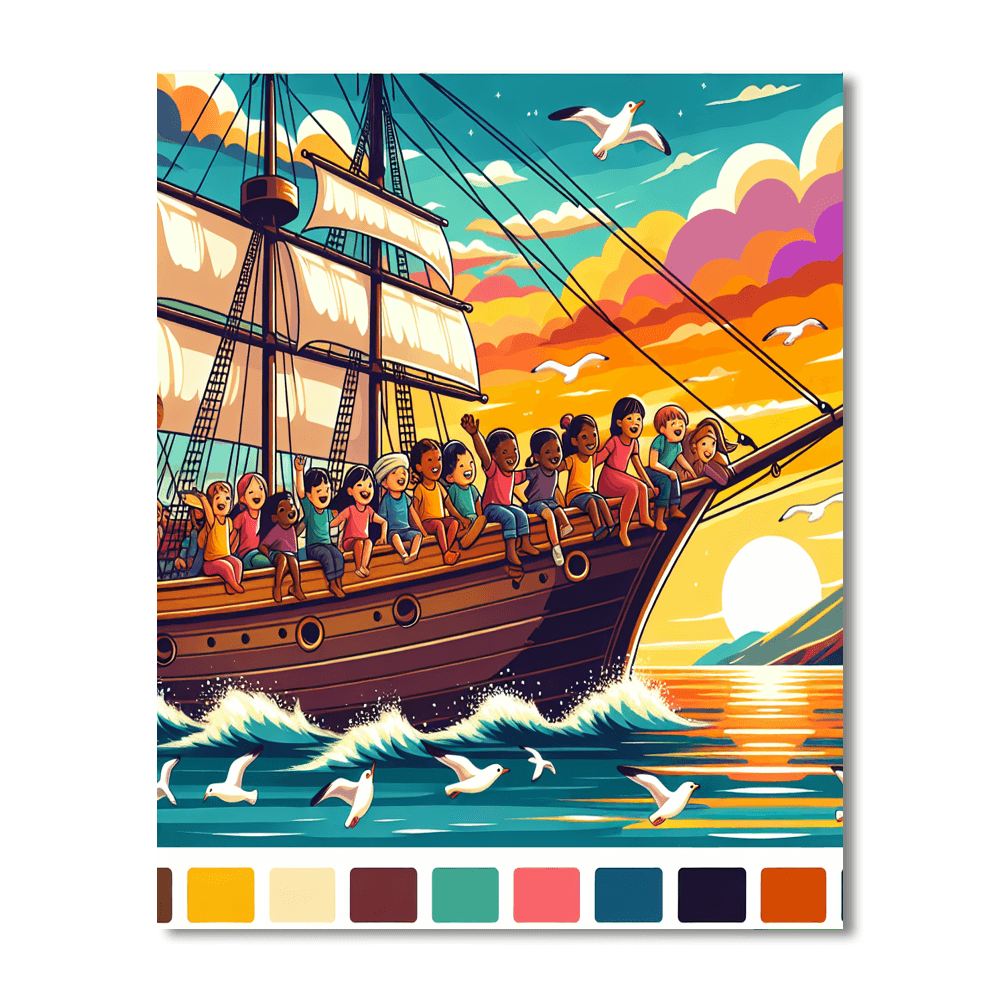 Ocean Voyage Adventure Paint By Color