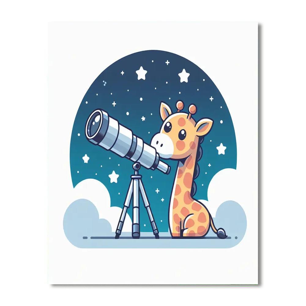 Galactic Giraffe Paint By Color