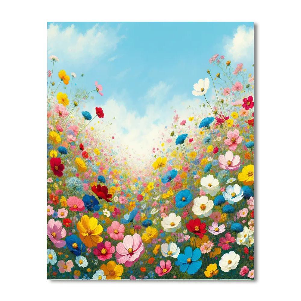 Wildflower Meadow In Bloom DIY Paint By Numbers