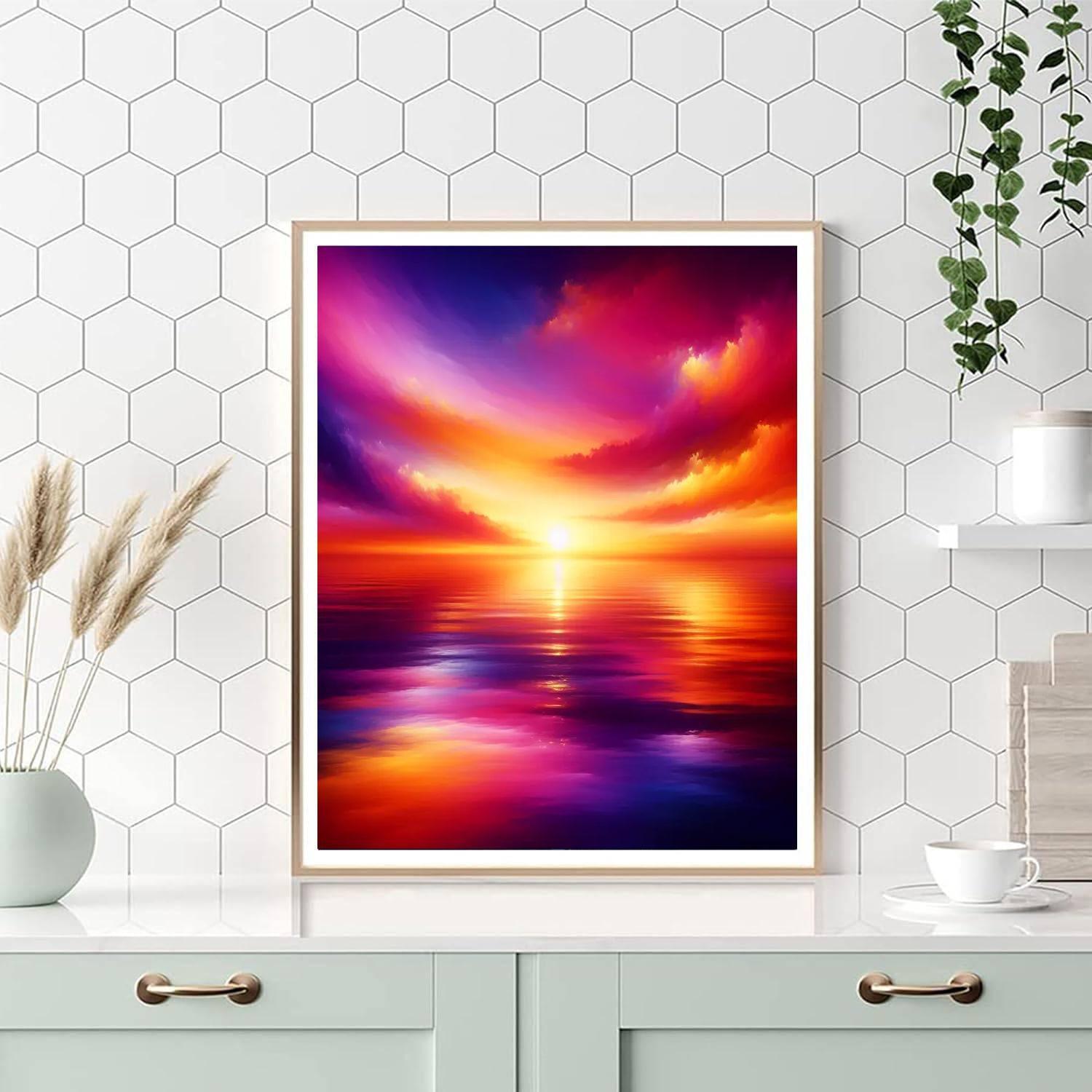 Radiant Sunset Horizon DIY Paint By Numbers