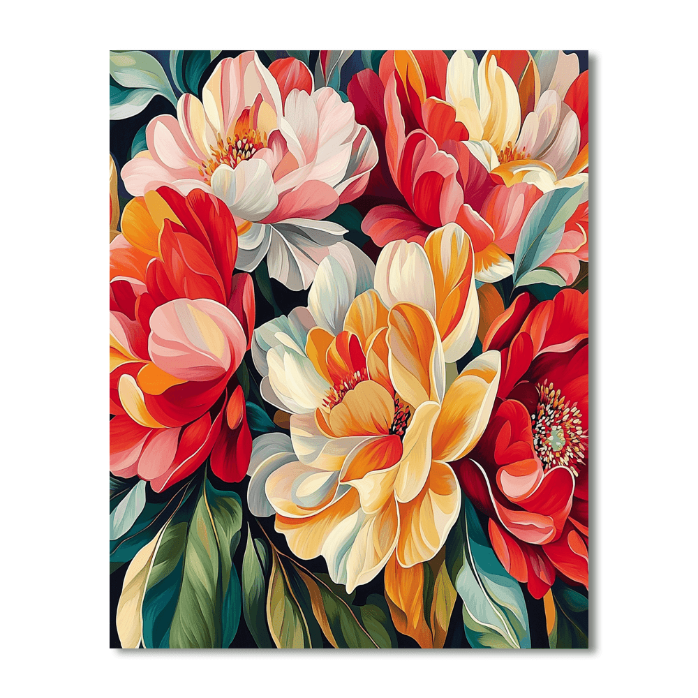 Georgia O'Keeffe Inspired Summer Blooms  DIY Paint By Numbers