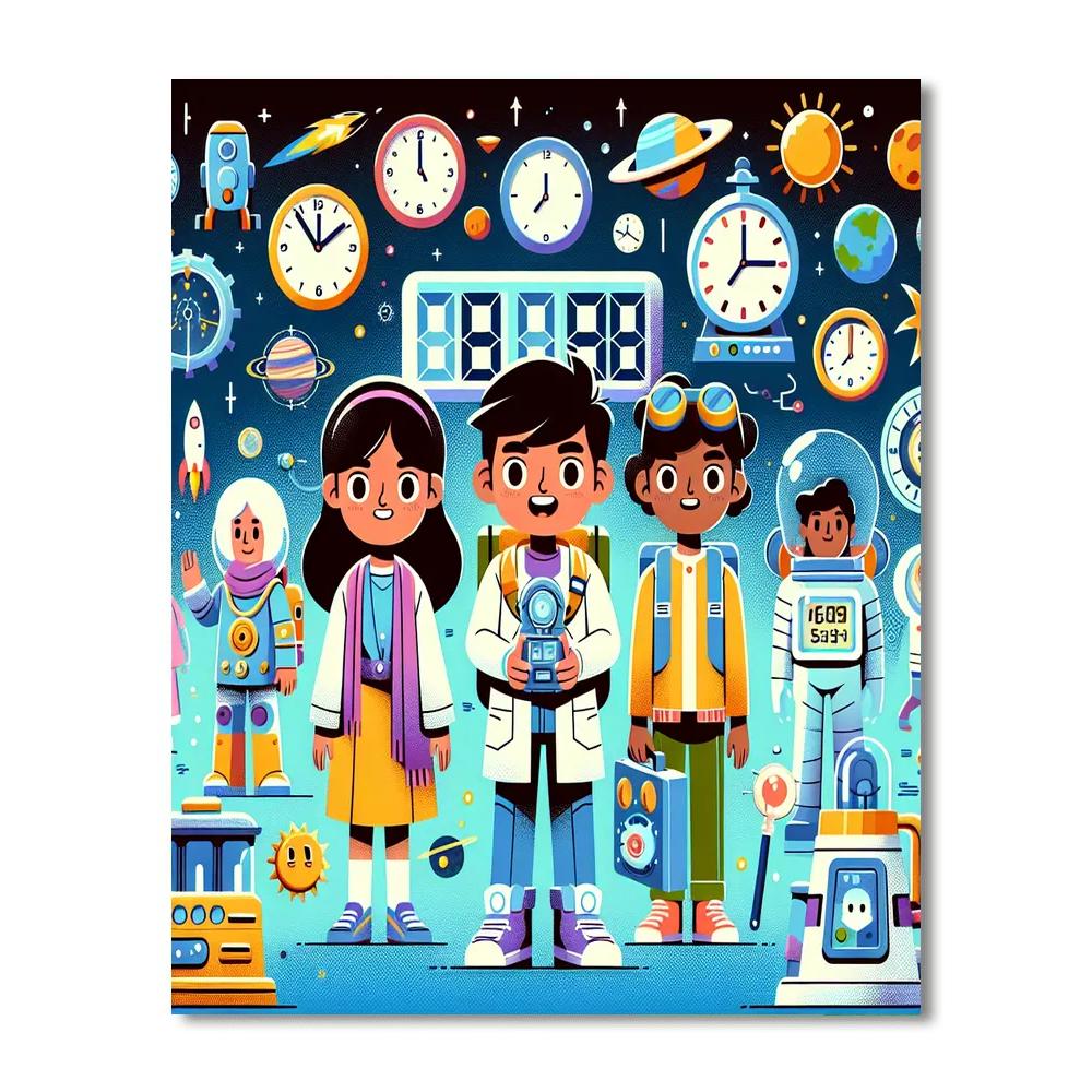 Space Time Traveler's Journey Painting Number Kit