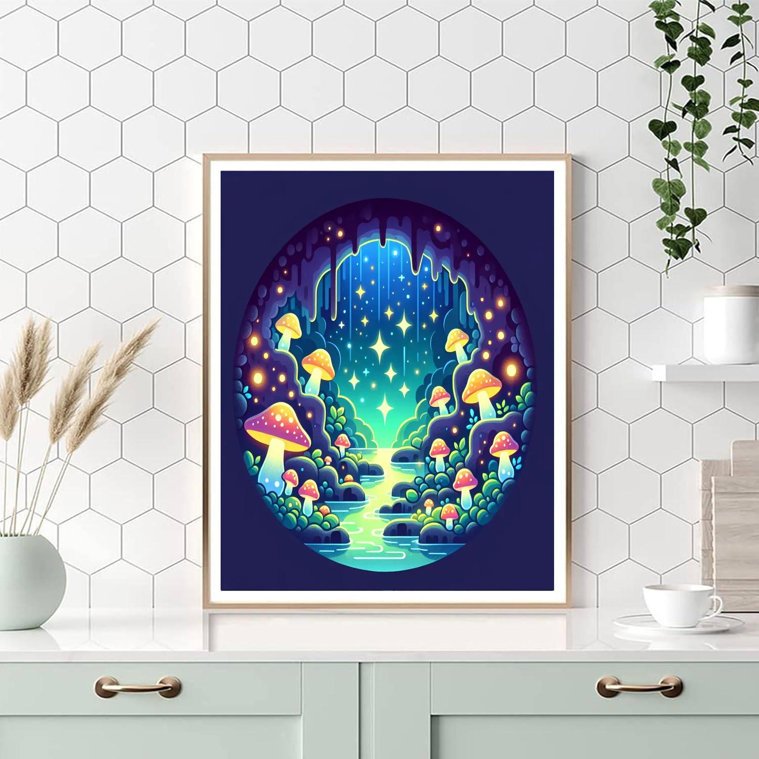 Glowing Grotto Paint By Numbers Art