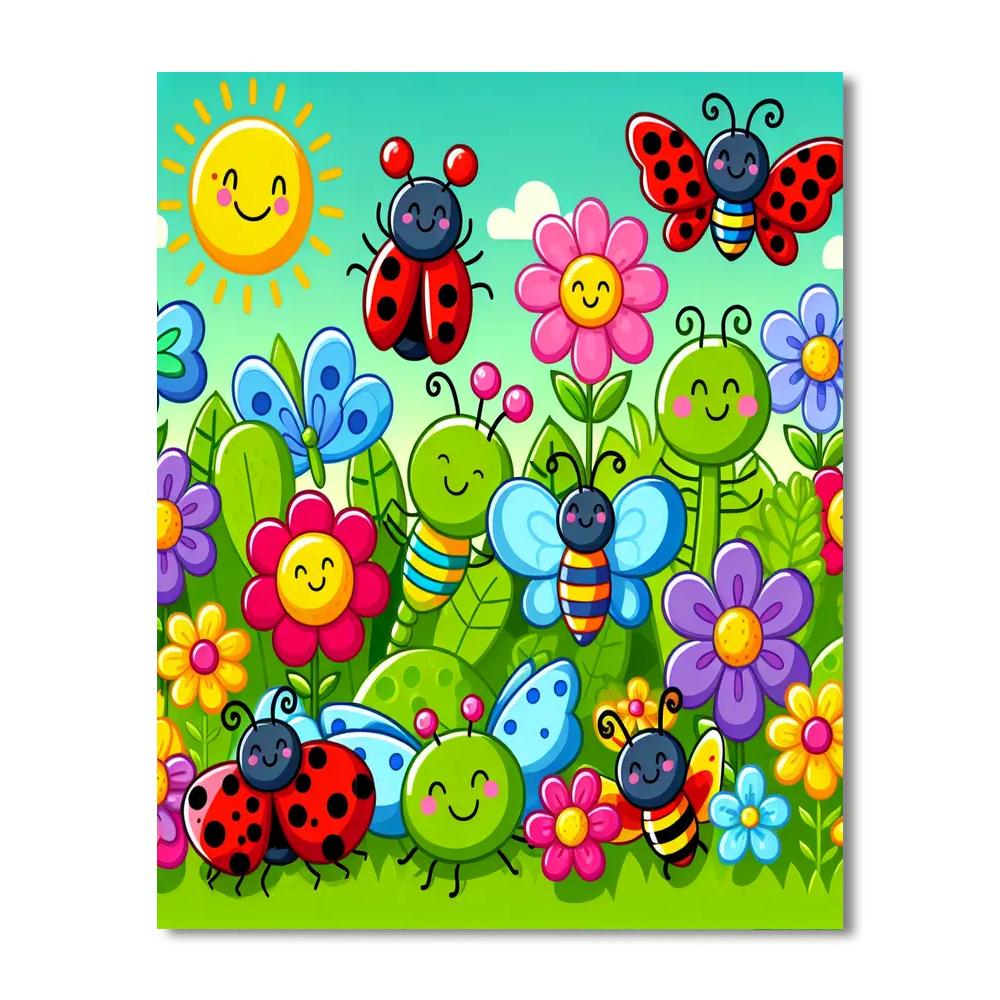 Colorful Insect Explorers Numbered Painting Kits