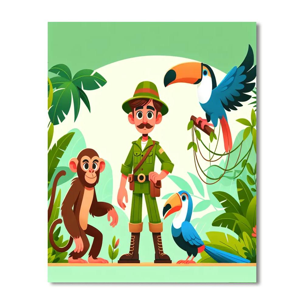 Explorers' Jungle Number Painting