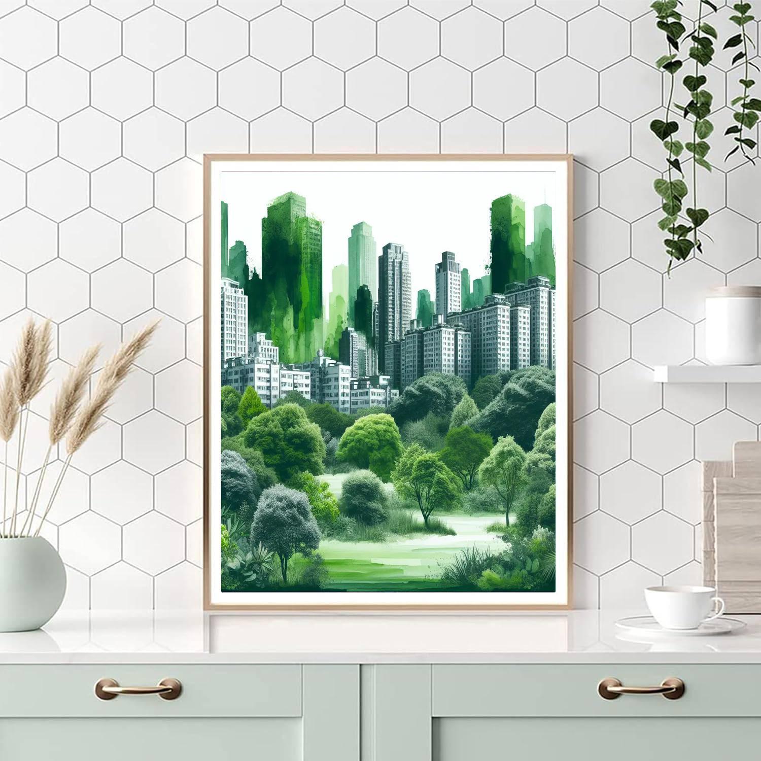 Urban Oasis Refuge Painting Number Kit