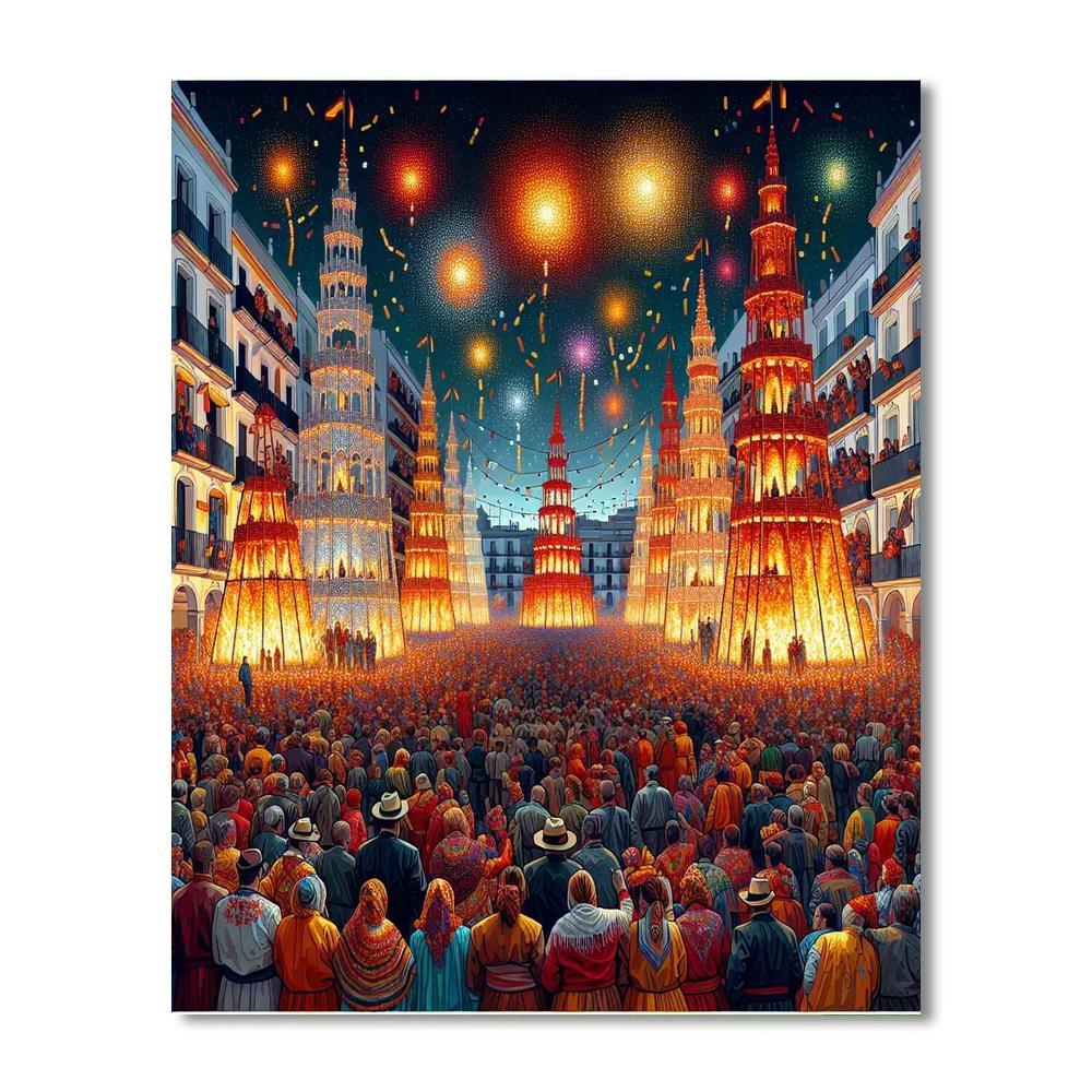 Las Fallas De Dénia - Spain Paint By Color