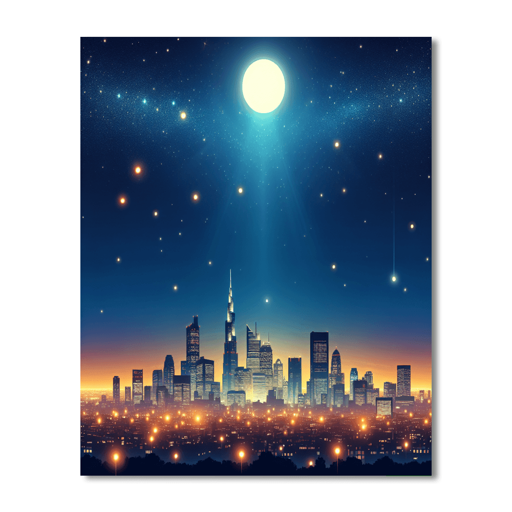 Starry Night Above The City Paint By Numbers Kits