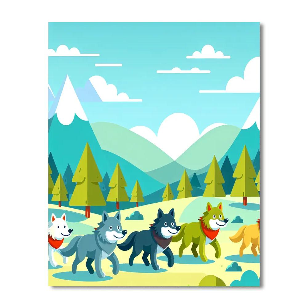 Wolf's Wild Wanderlust Paint By Numbers