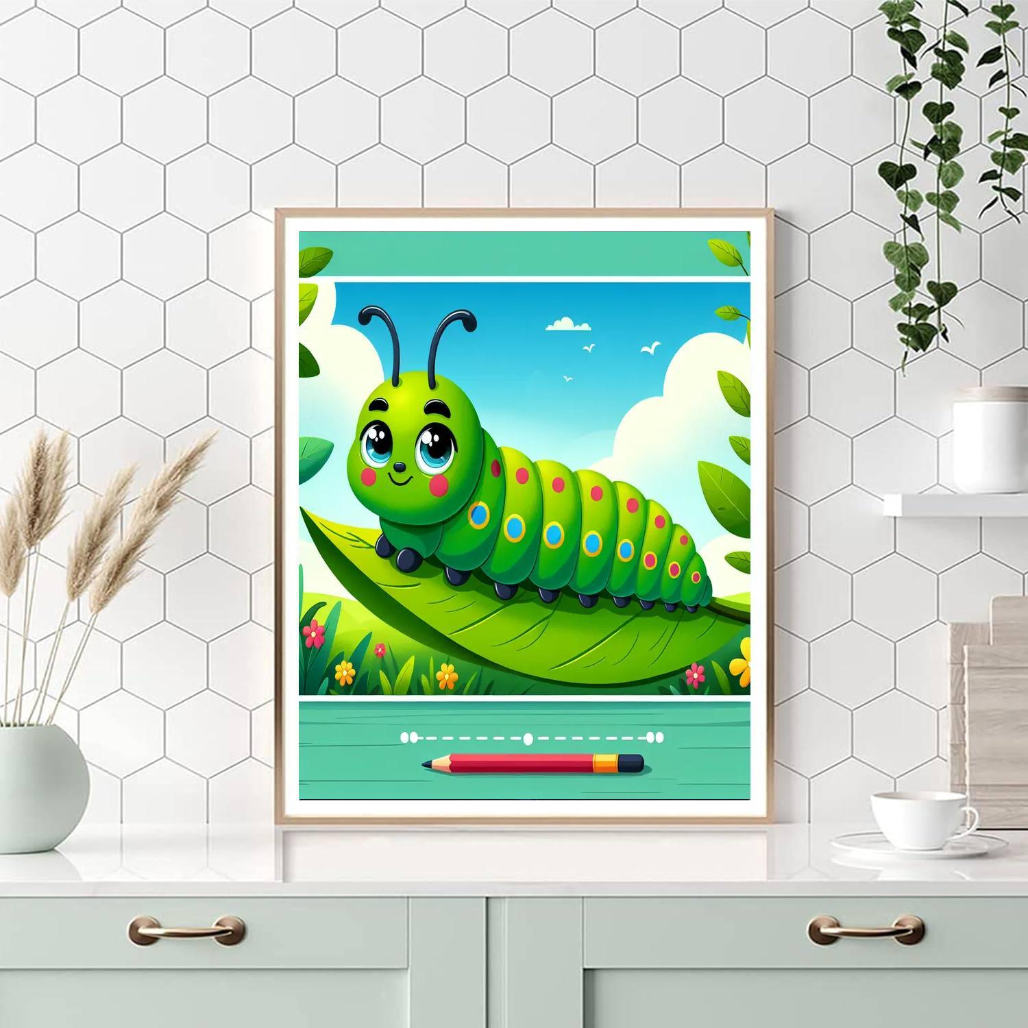 Merry Little Caterpillar Paint By Number