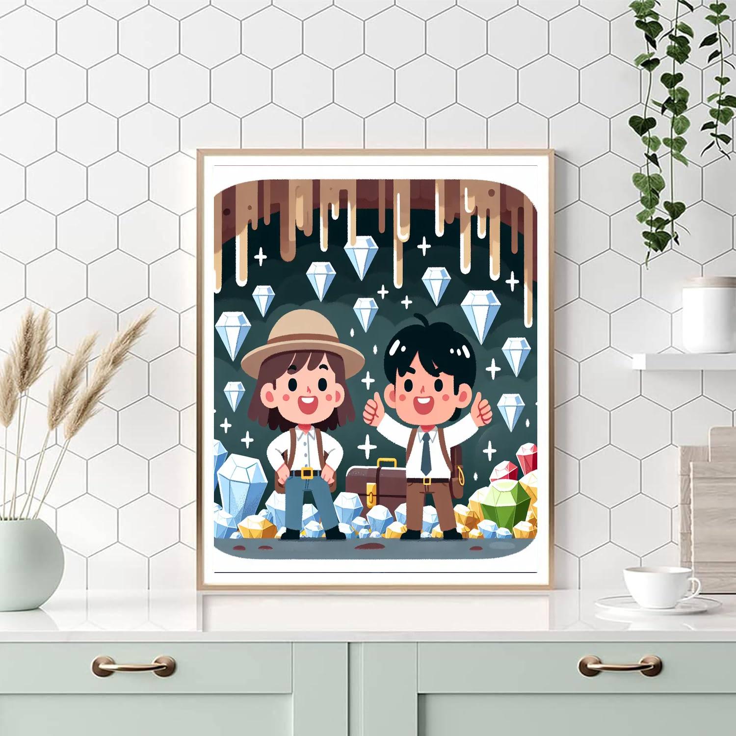 Hidden Treasure Cave DIY Paint By Numbers