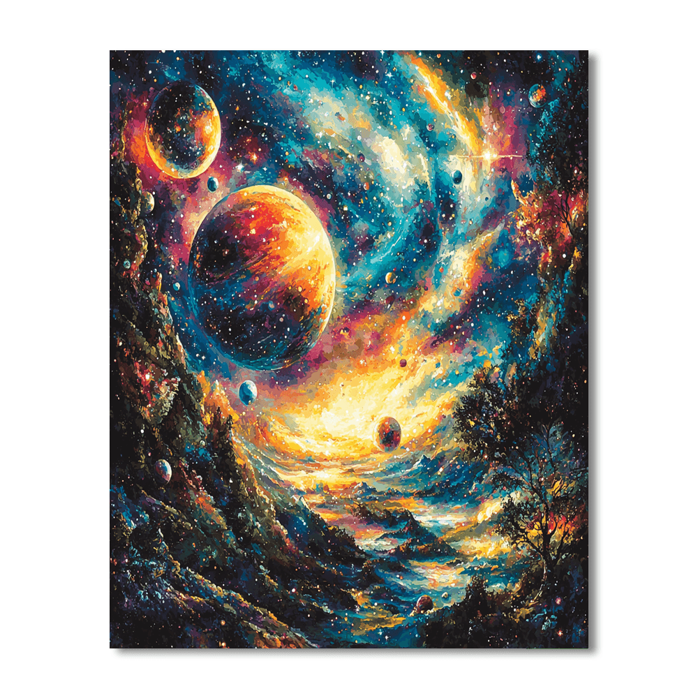 Salvador Dalí Inspired Galactic Escape  Paint By Numbers Art