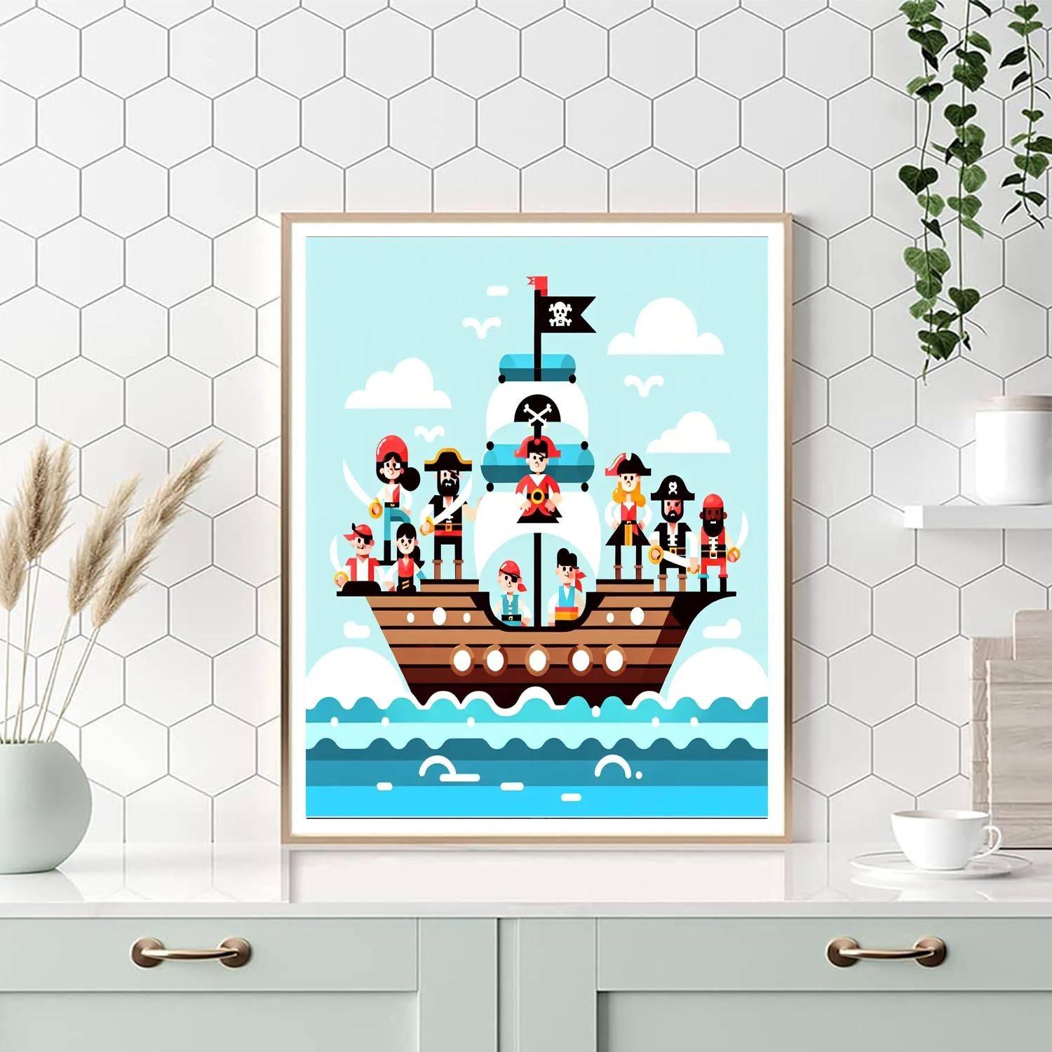 Pirate Ship Adventures Paint By Color
