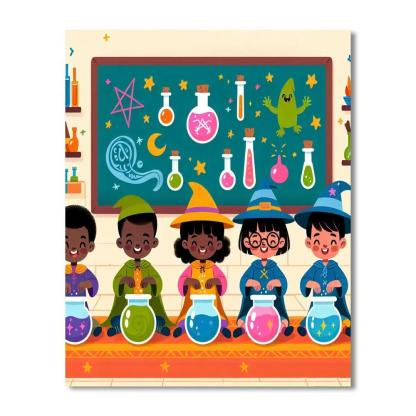 Magical Wizard School Paint By Numbers Kits