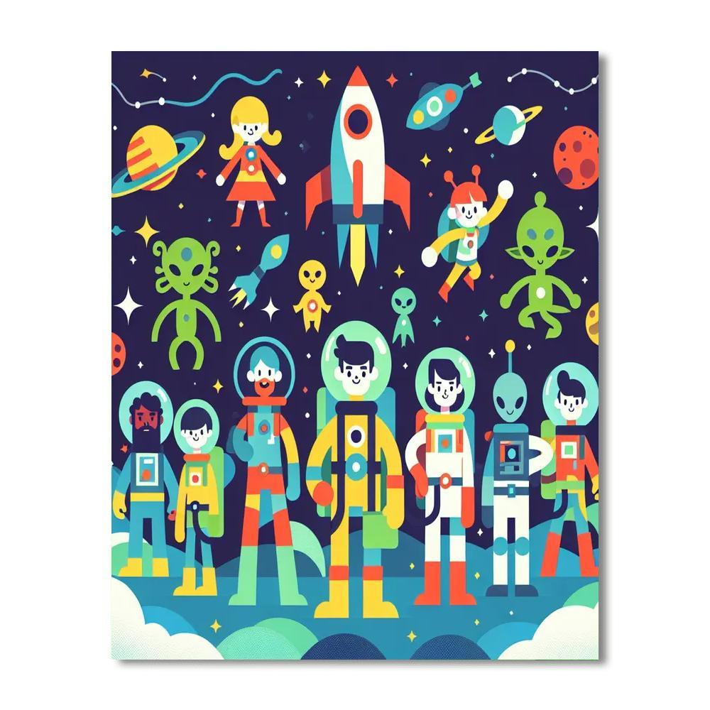 Galactic Heroes' Adventure Paint By Number