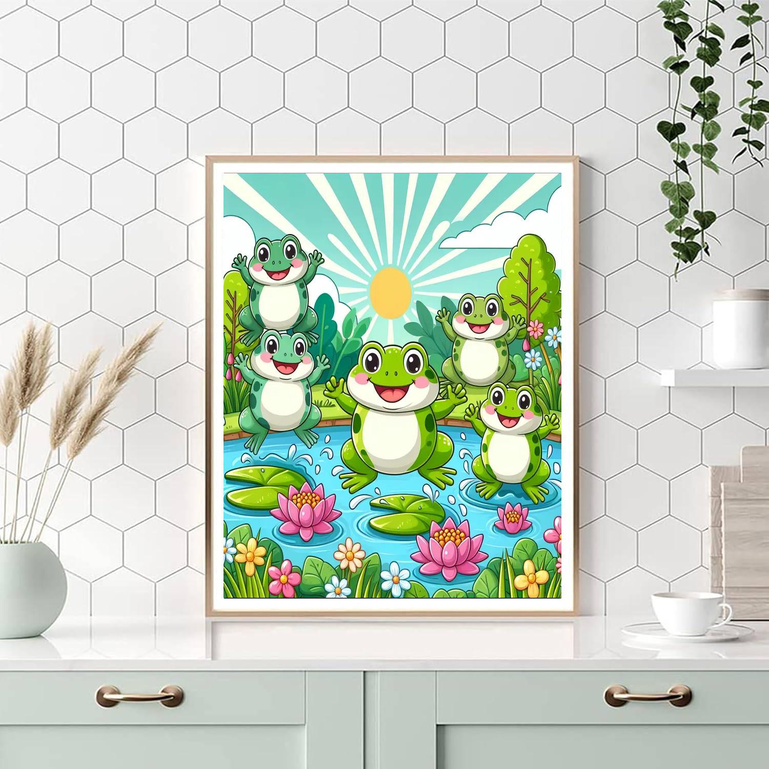 Fun Frogs Numbered Painting Kits