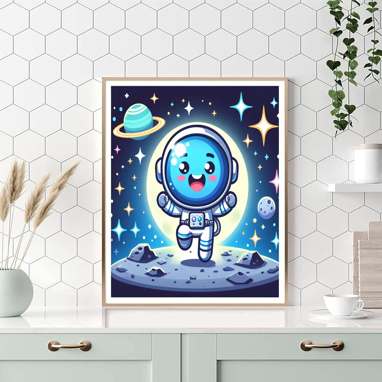 Adventurous Moon Explorer DIY Paint By Numbers