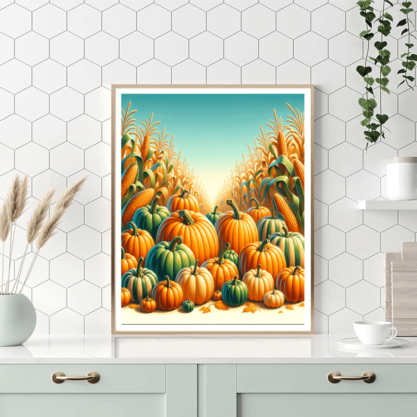 Charming Pumpkin Patch Paint By Number
