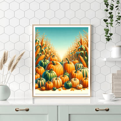 Charming Pumpkin Patch Paint By Number