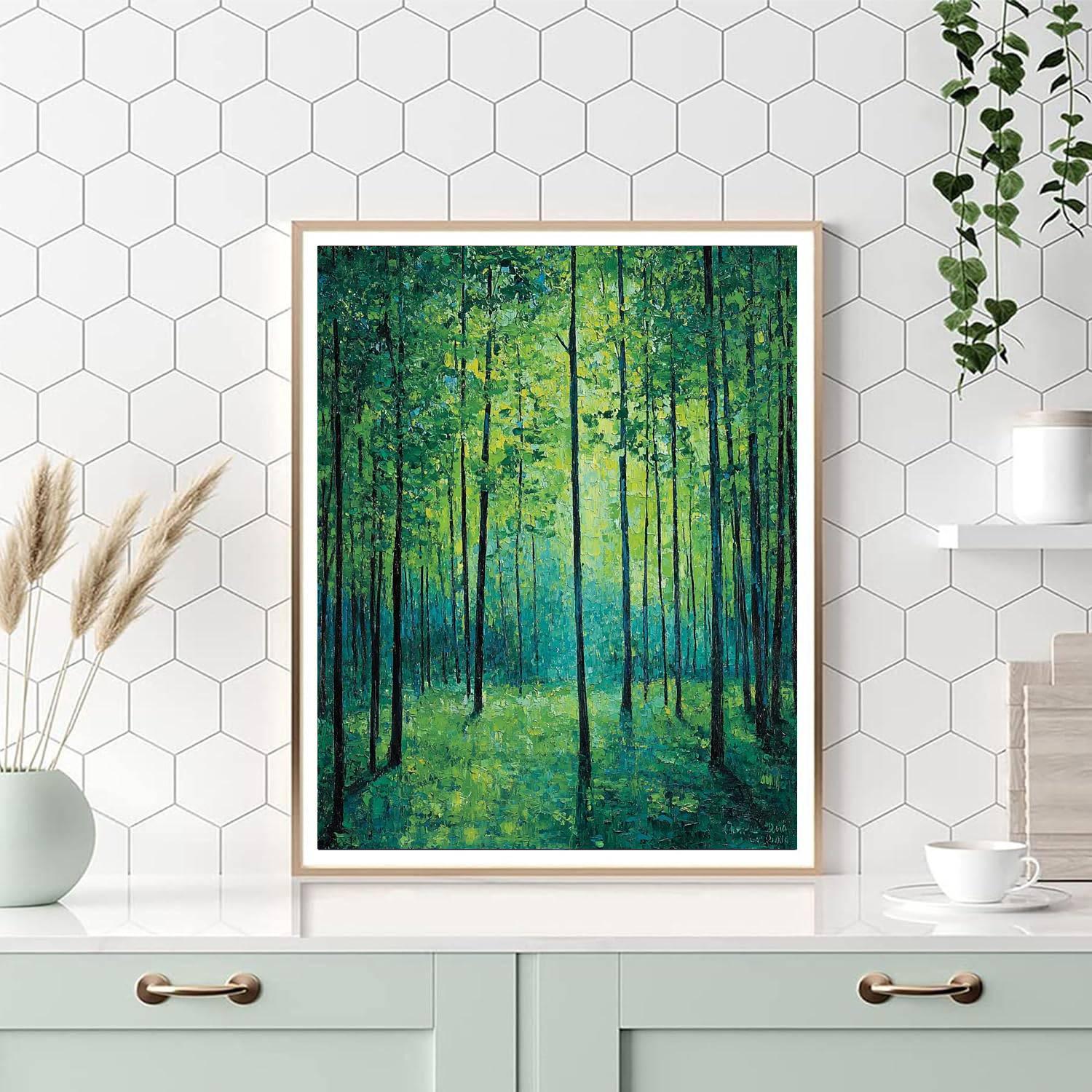Edvard Munch Inspired Forest Melodies  Painting By Numbers Kit