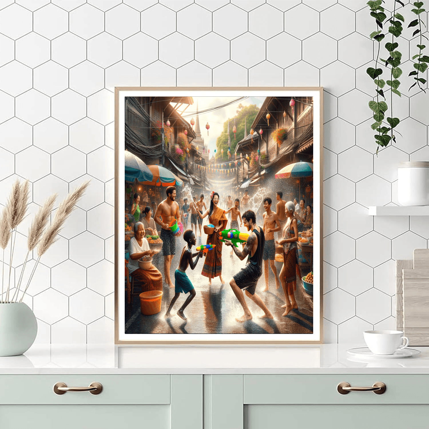 Songkran - Thailand Painting By Numbers Kit