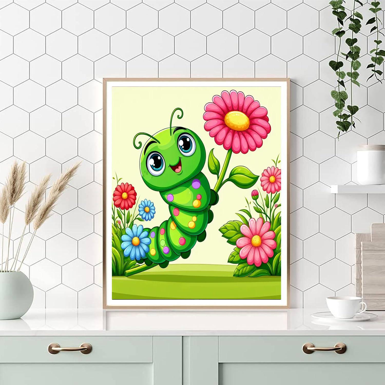 Cheery Caterpillar Paint By Numbers