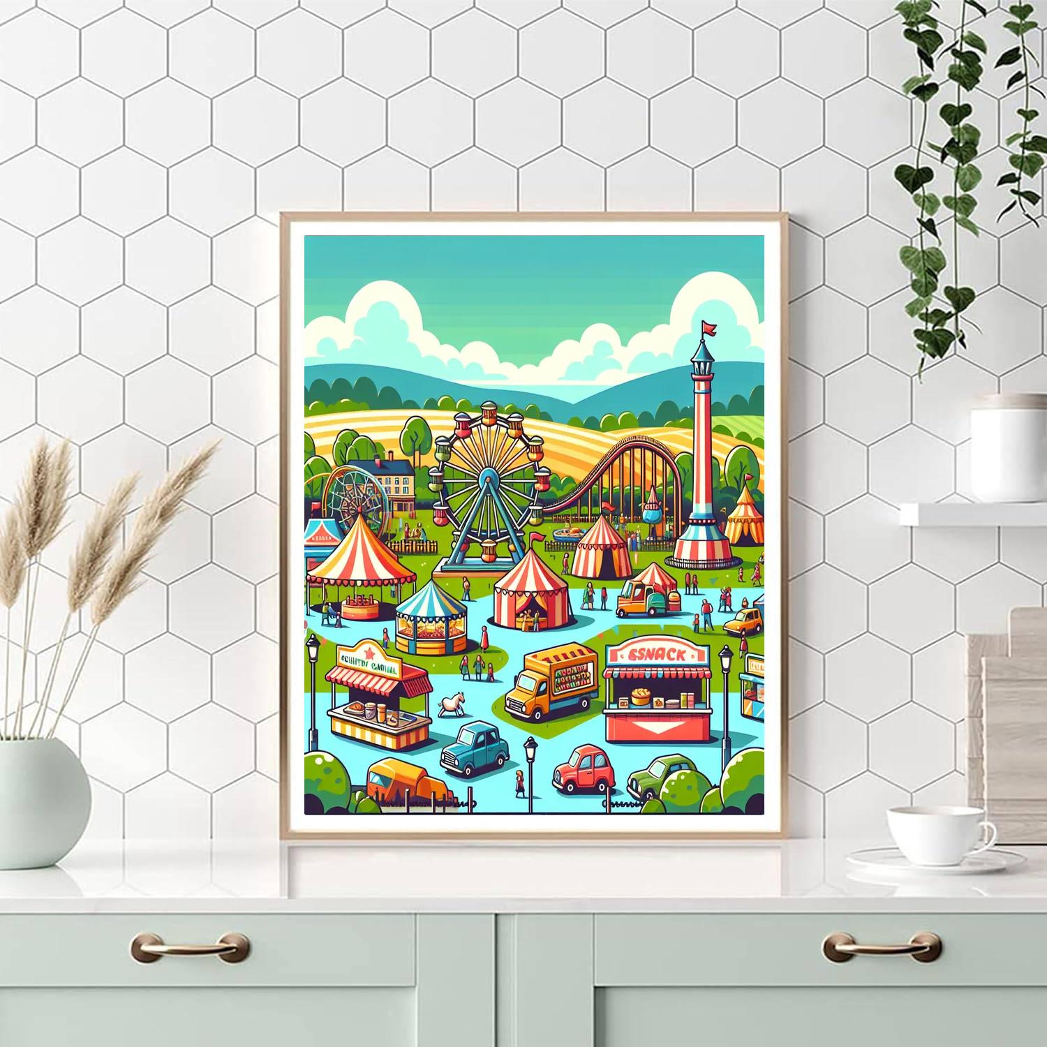 Charming Country Carnival Paint By Numbers