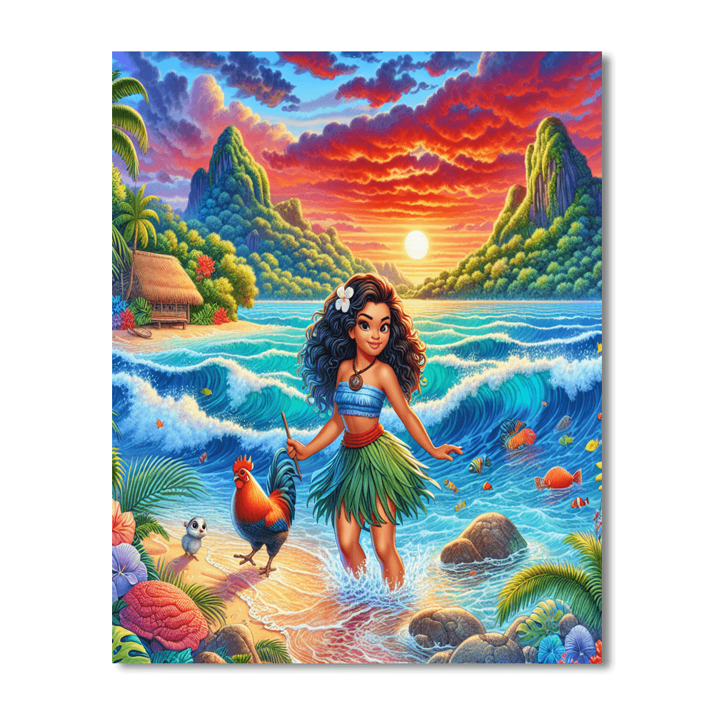 Moana's Voyage DIY Paint By Numbers