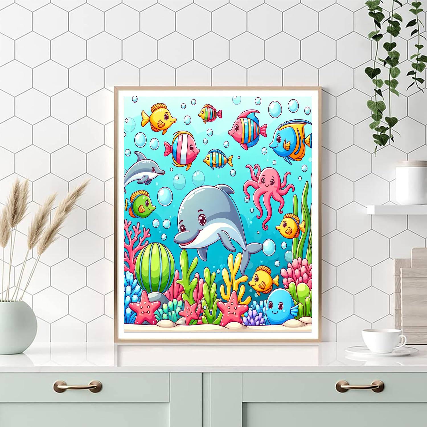 Silly Ocean Adventure Paint By Numbers Art