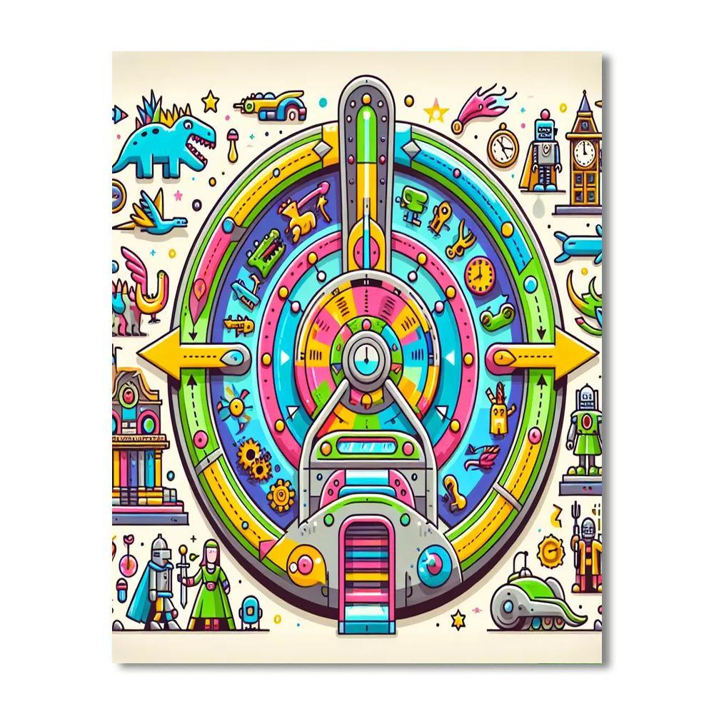 Time Traveling Adventures Paint By Numbers Art