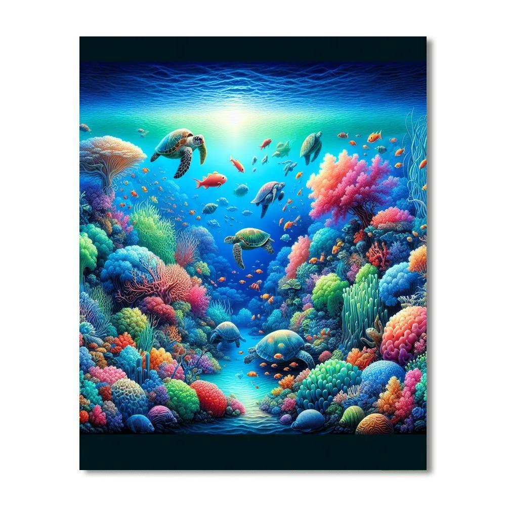 Underwater Paradise Voyage Painting Number Kit