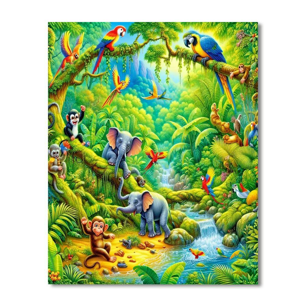 Dynamic Jungle Safari Paint By Color