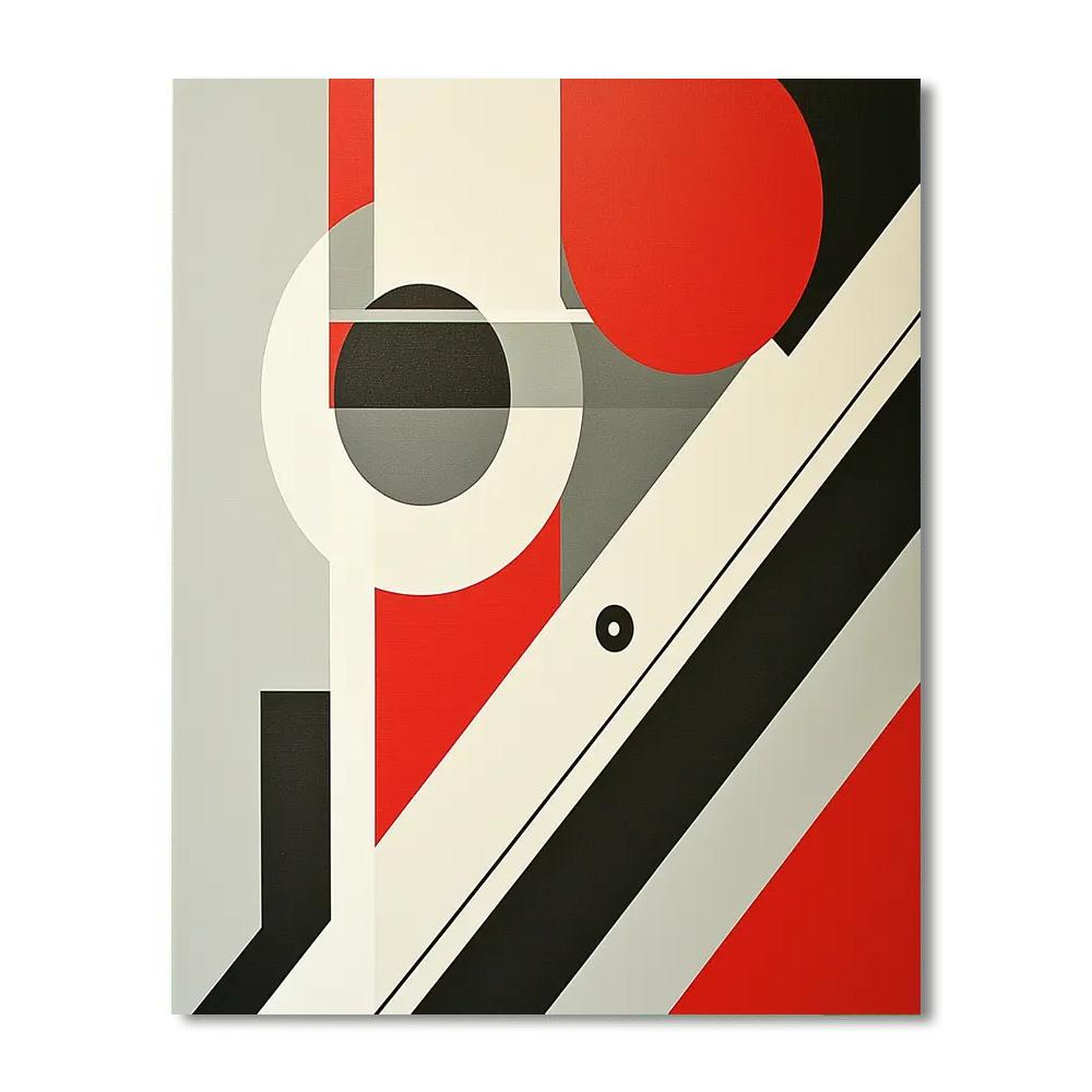 Kazimir Malevich Inspired Vibrant Symmetry  Painting Number Kit