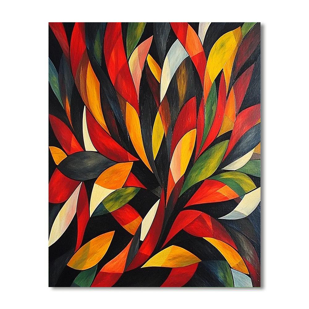 Jean-Michel Basquiat Inspired Colorful Anarchy  Number Painting