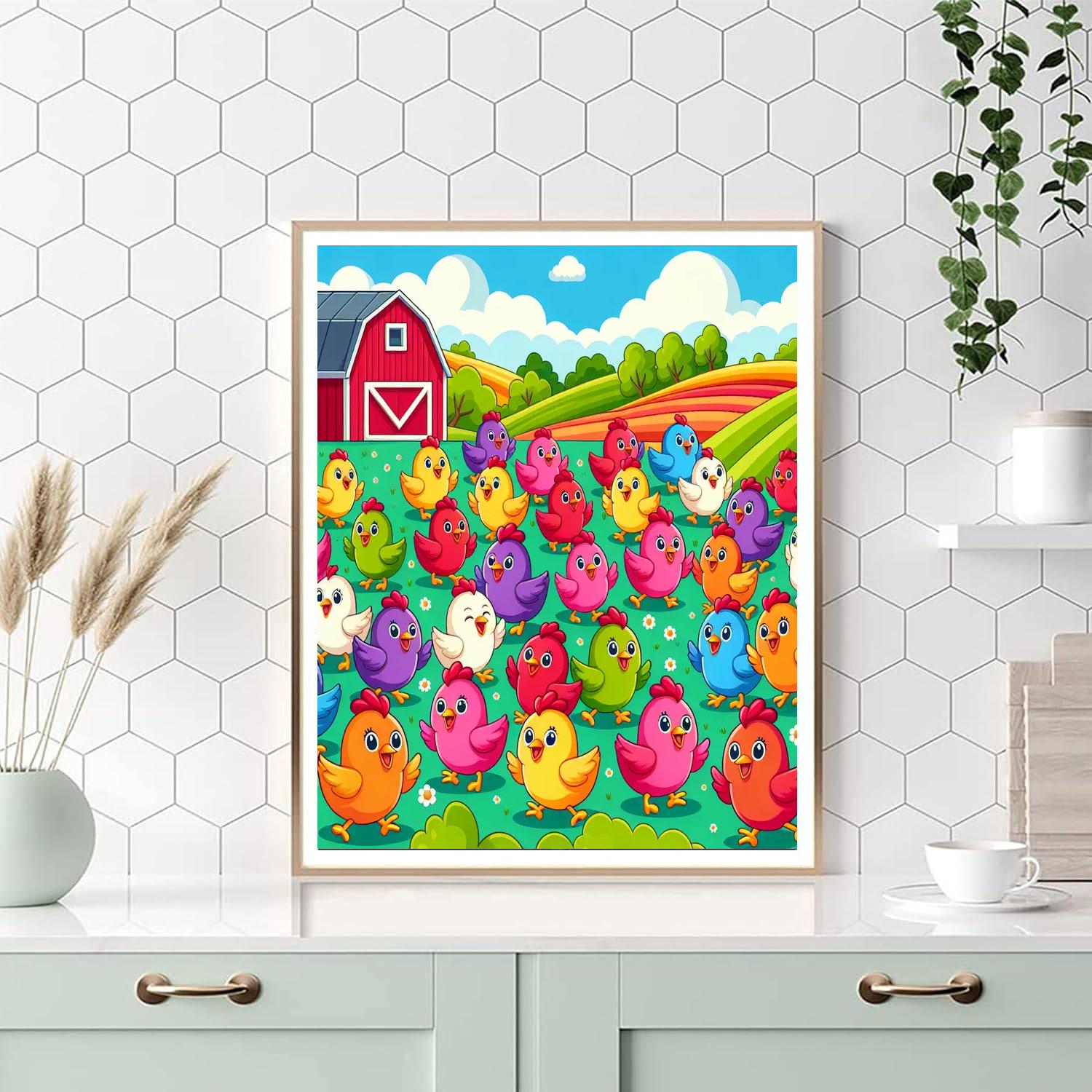 Cheery Chicken’s Farm Fest Paint By Numbers