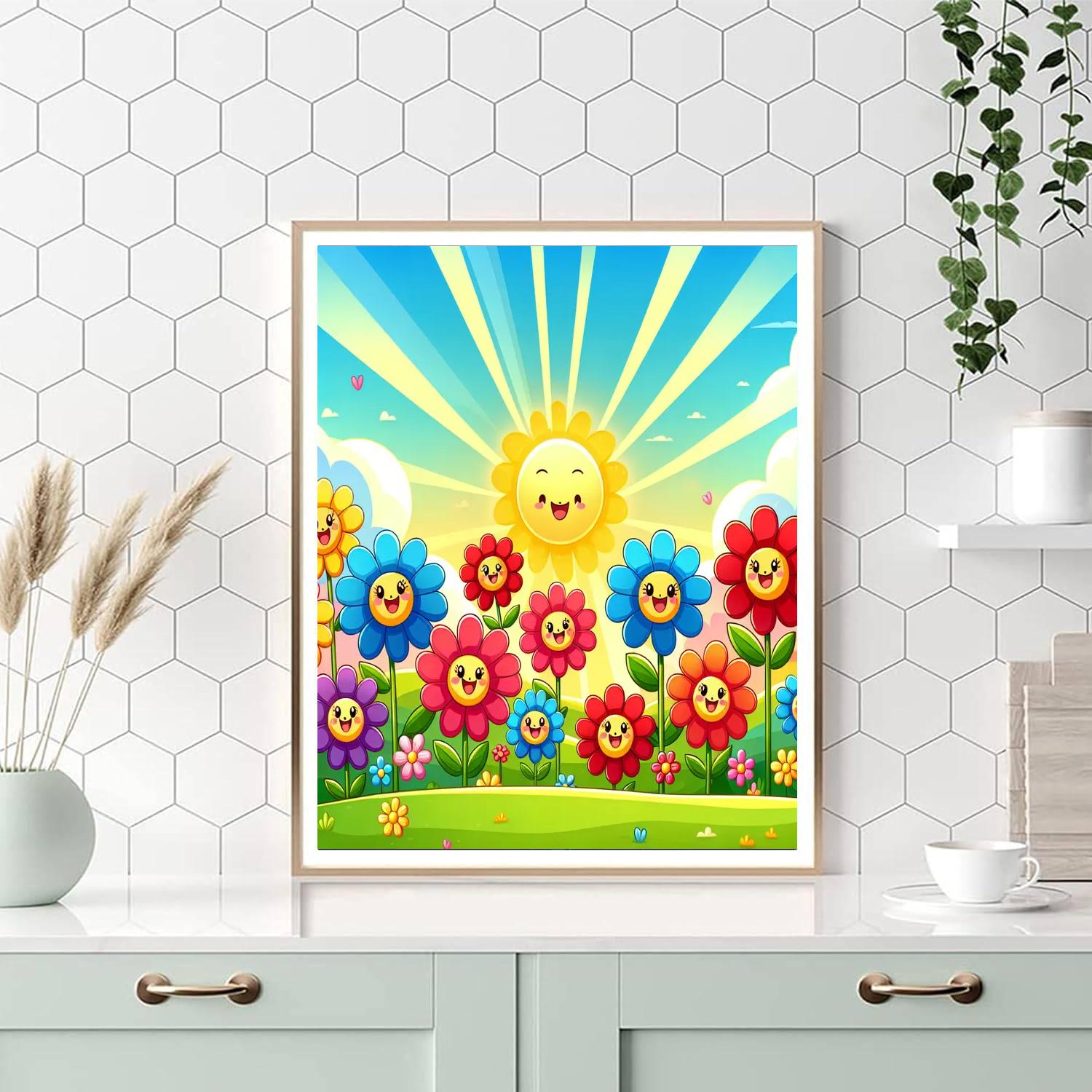Dancing Colorful Flowers Numbered Painting Kits