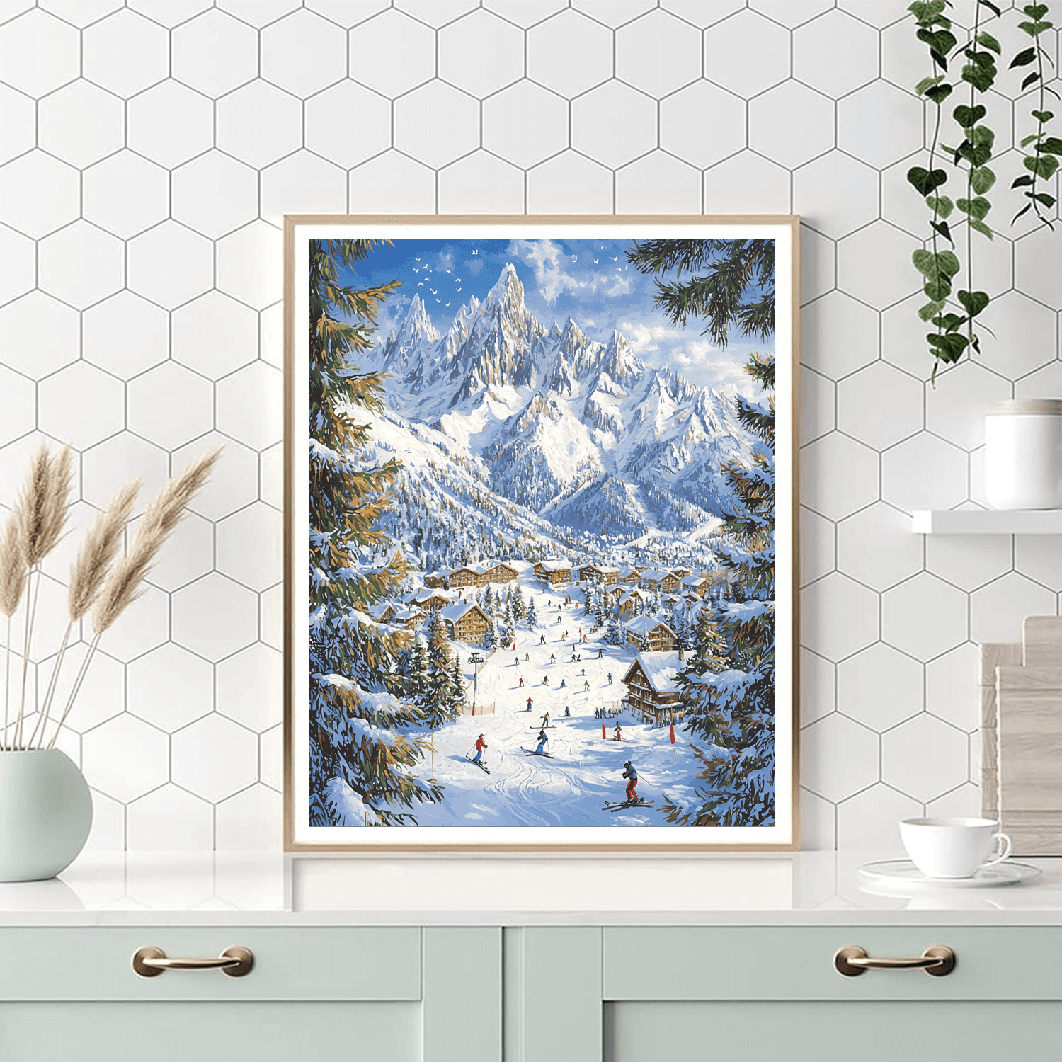 Ski Resort In Chamonix Paint By Numbers Kits